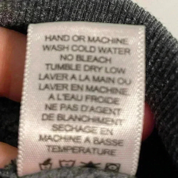 WILDFOX Gray Long Sleeve Crewneck Heart and Star Sweater Womens Size Large - Picture 6 of 8